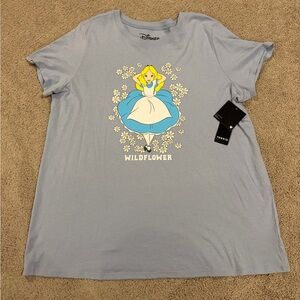 Torrid Disney Alice In Wonderland Women’s Plus Size 2X Blue T-Shirt NWT $40